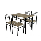 Set de sufragerie 1+4 MAKO, stejar sonoma/negru