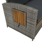 Set gradina MALORY, gri / natural