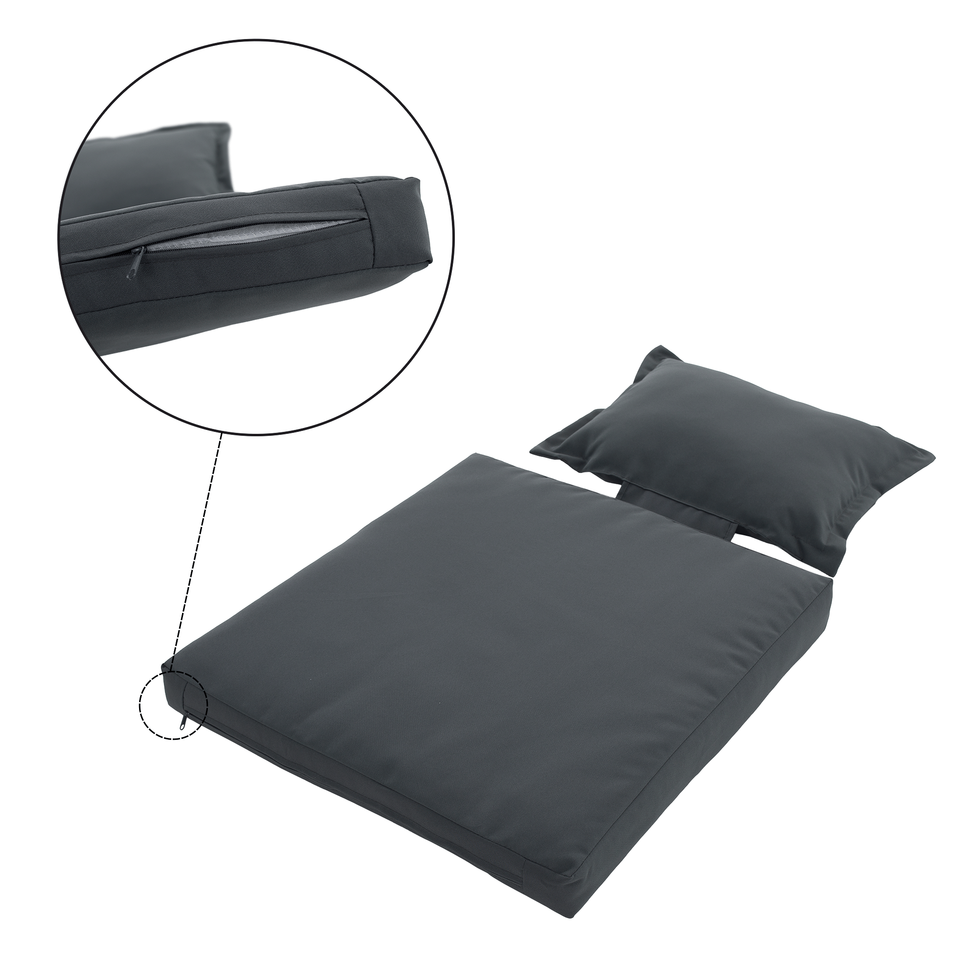Set gradina MALORY, gri / natural