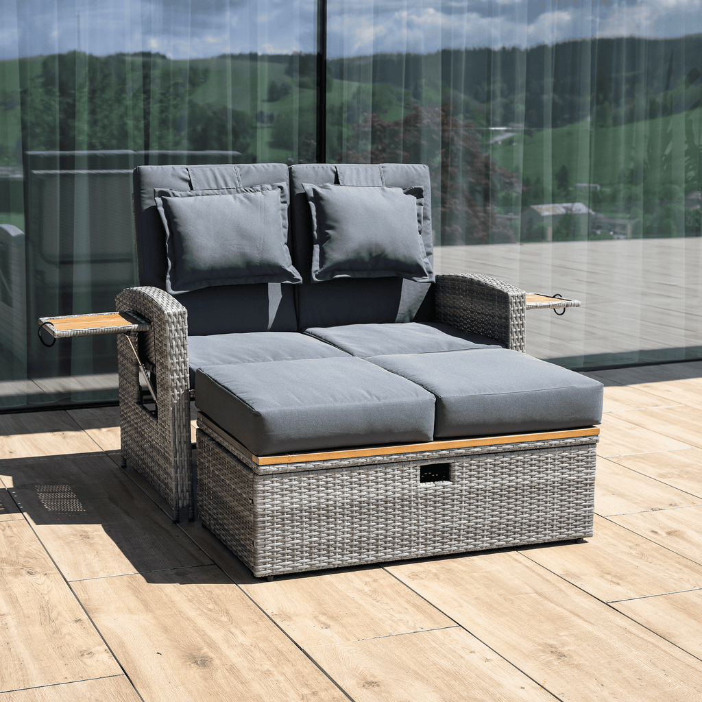 Set gradina MALORY, gri / natural