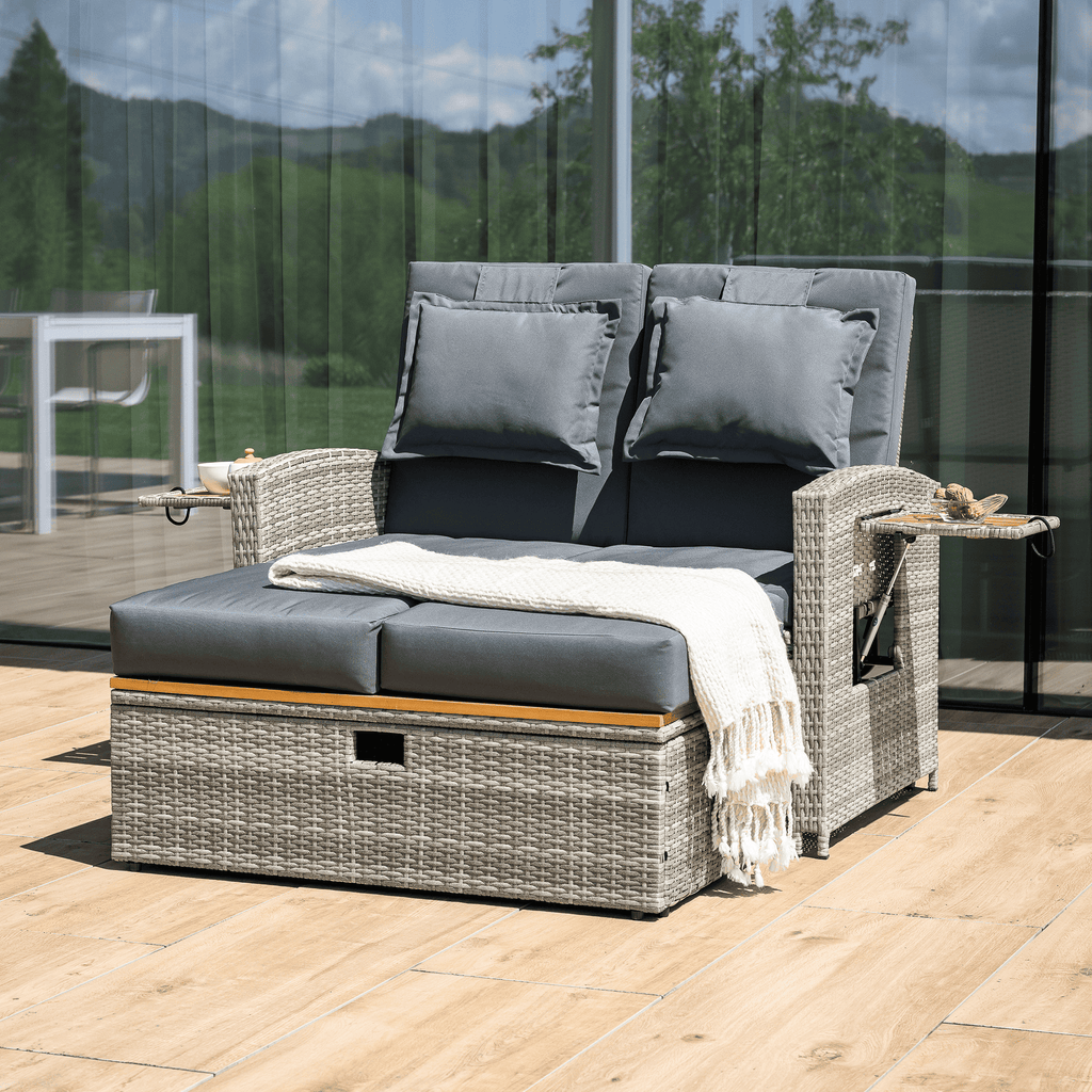 Set gradina MALORY, gri / natural