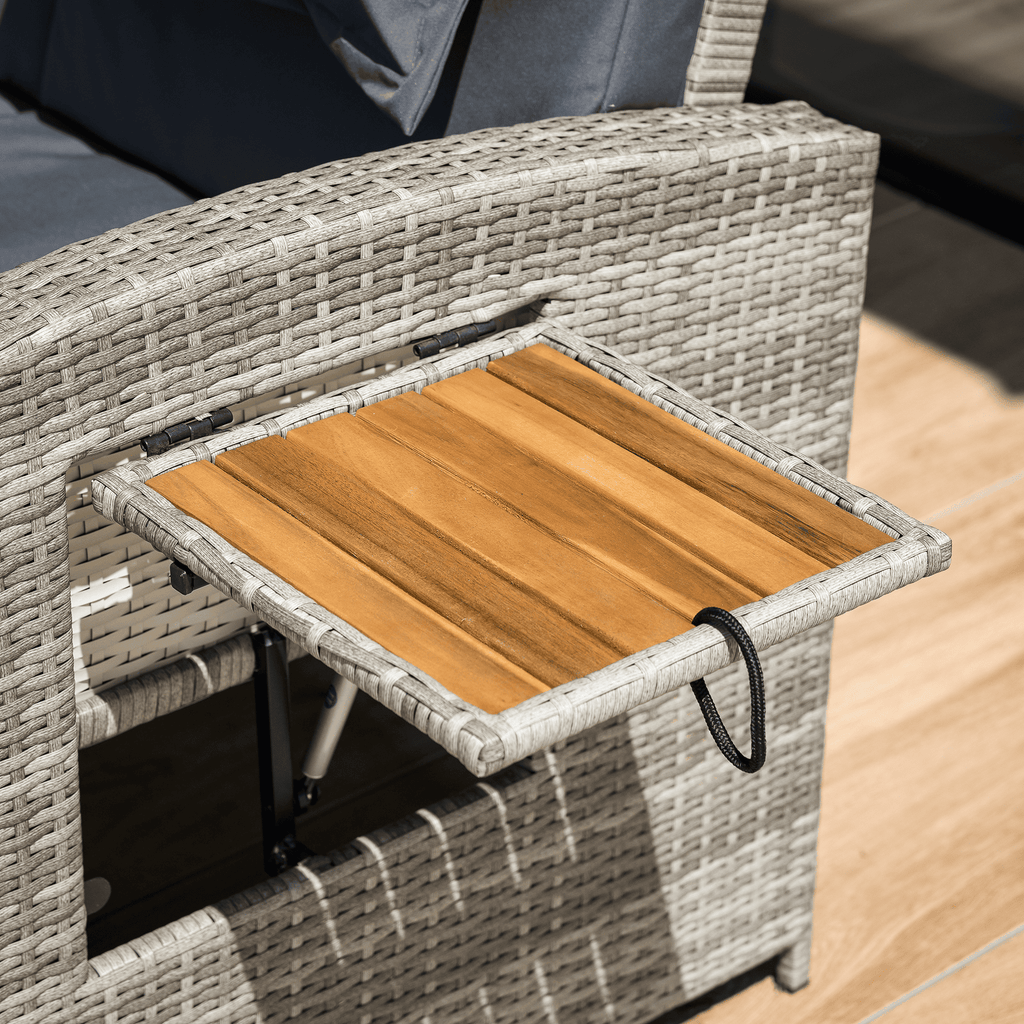 Set gradina MALORY, gri / natural