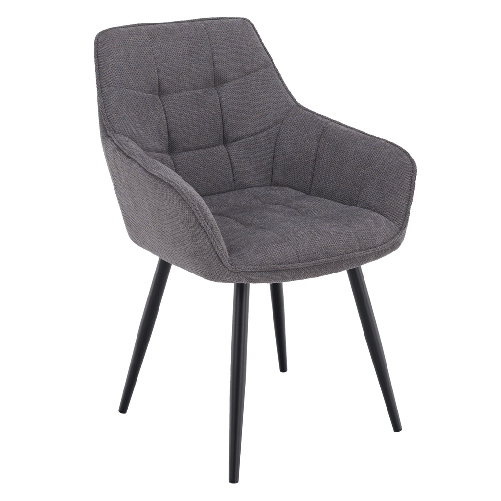 Scaun de design MARKEN, gri/negru