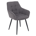Scaun de design MARKEN, gri/negru
