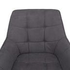 Scaun de design, gri/negru, MARKEN