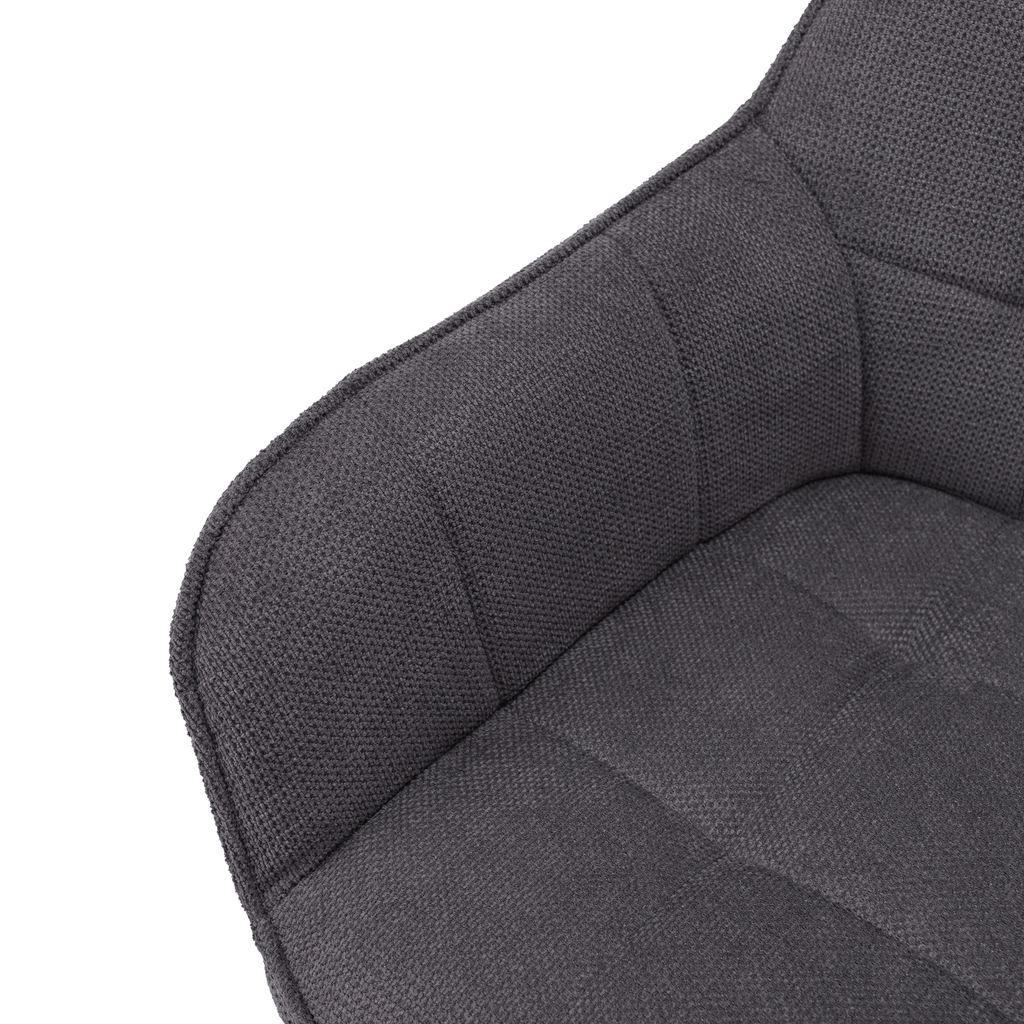 Scaun de design, gri/negru, MARKEN
