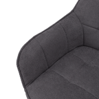 Scaun de design, gri/negru, MARKEN