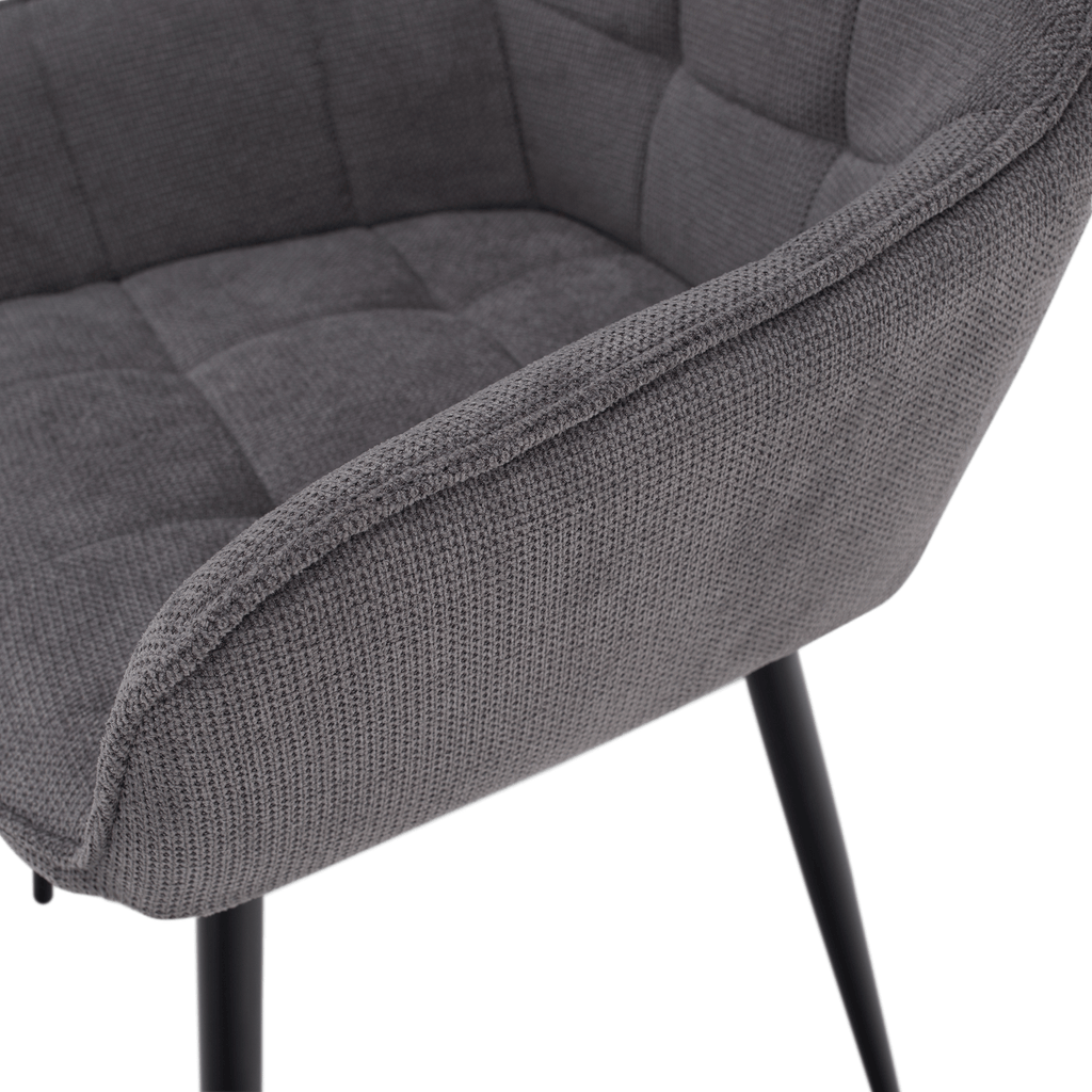Scaun de design, gri/negru, MARKEN