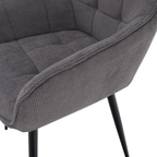 Scaun de design, gri/negru, MARKEN