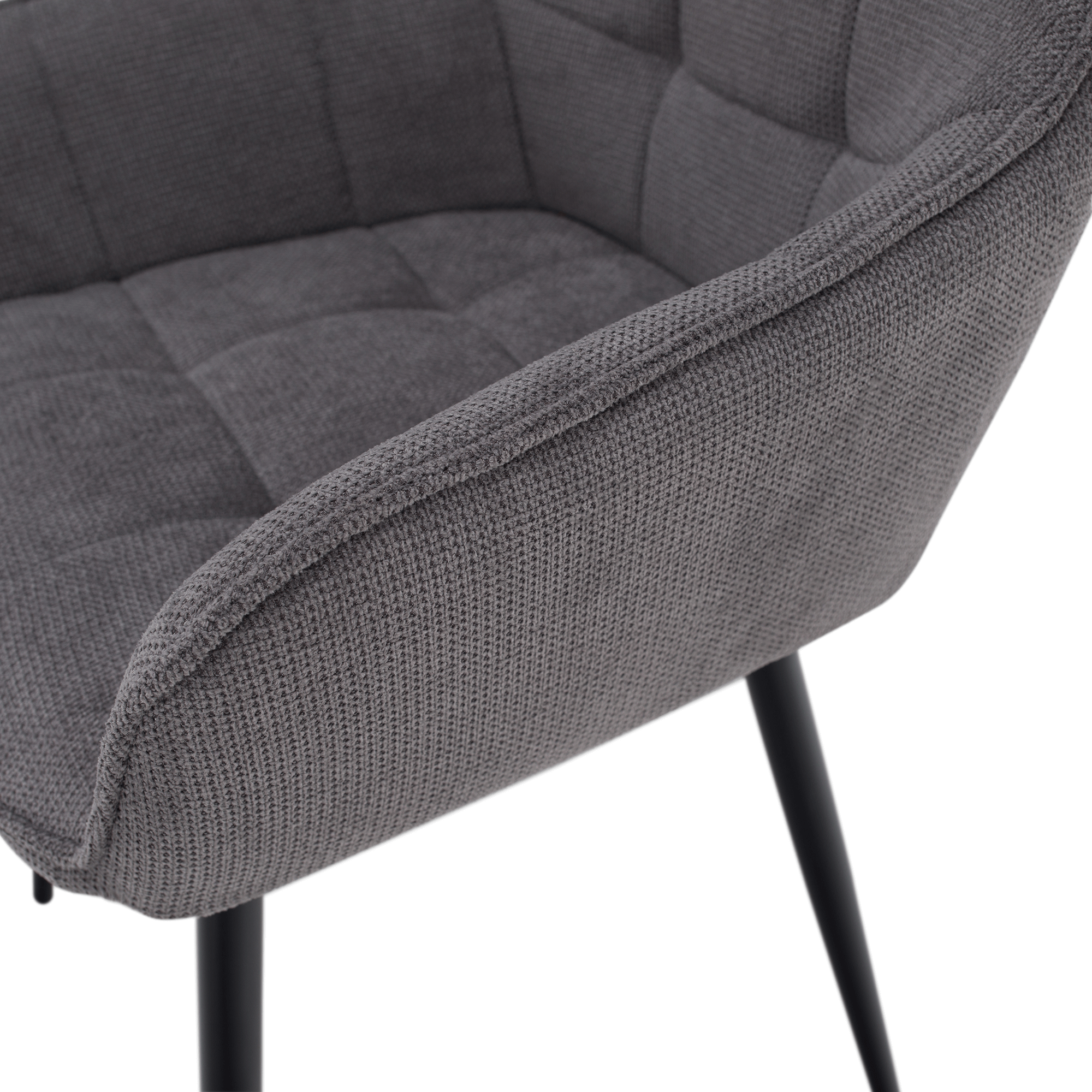 Scaun de design, gri/negru, MARKEN