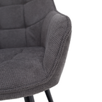 Scaun de design, gri/negru, MARKEN