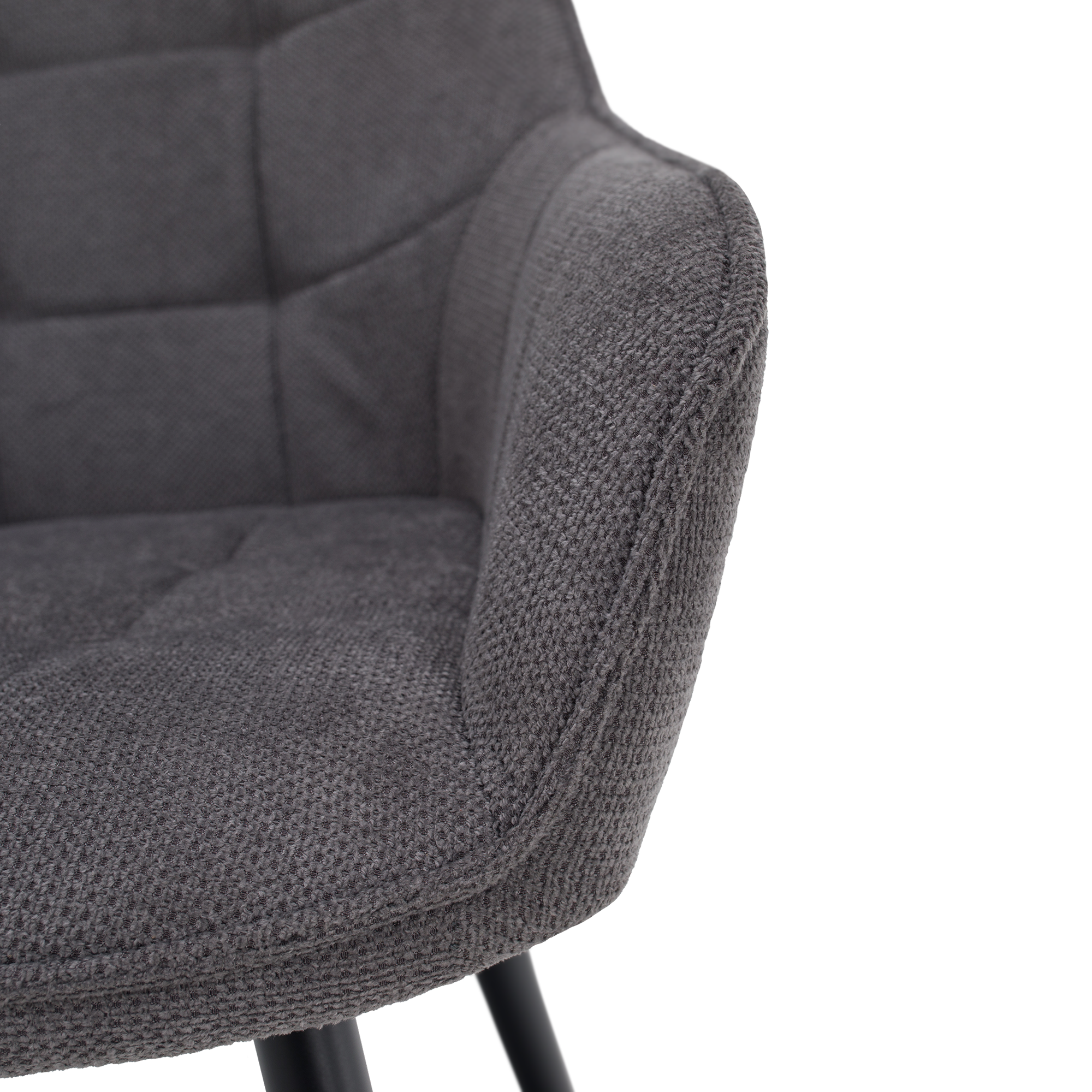 Scaun de design, gri/negru, MARKEN