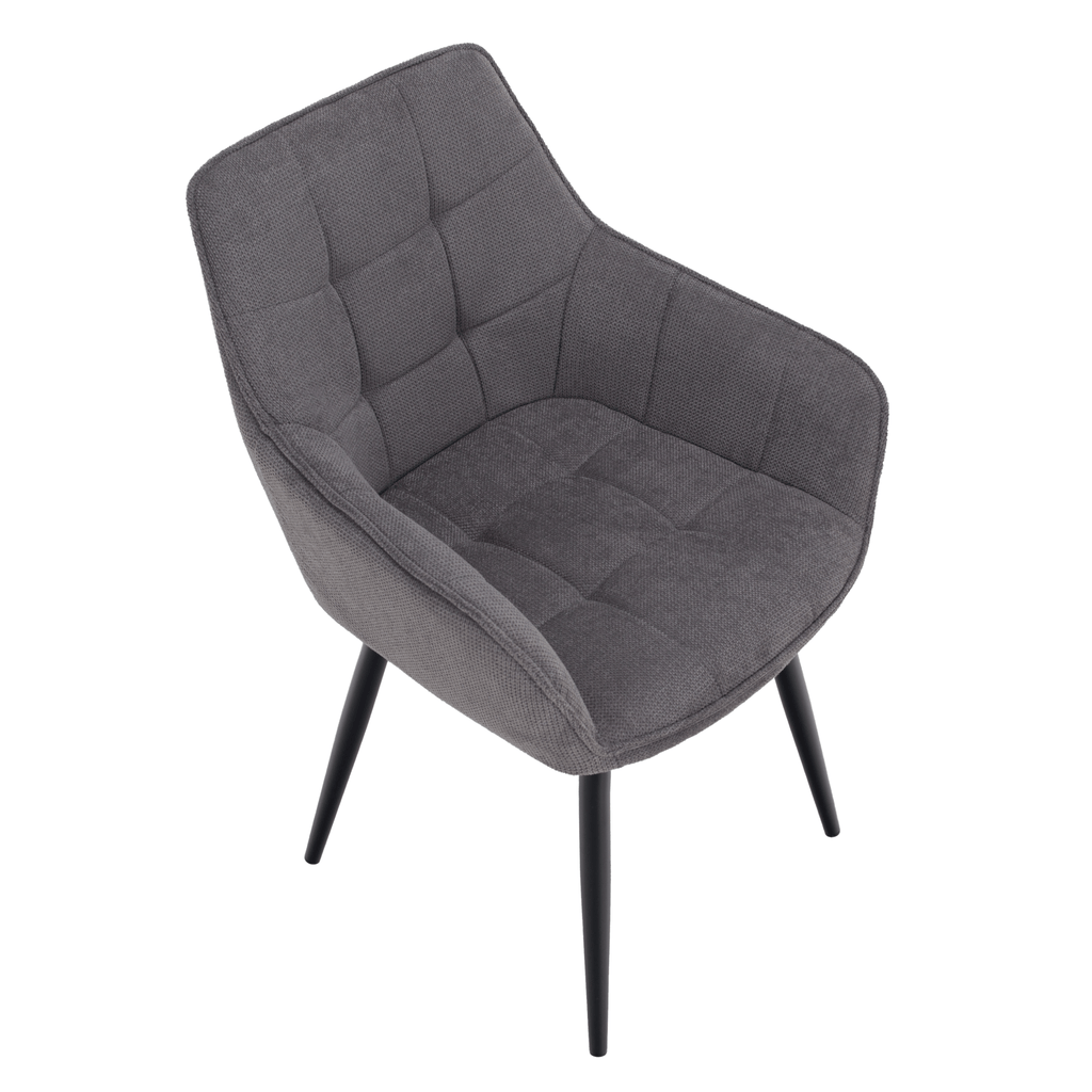 Scaun de design, gri/negru, MARKEN