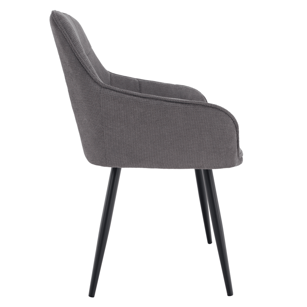 Scaun de design, gri/negru, MARKEN