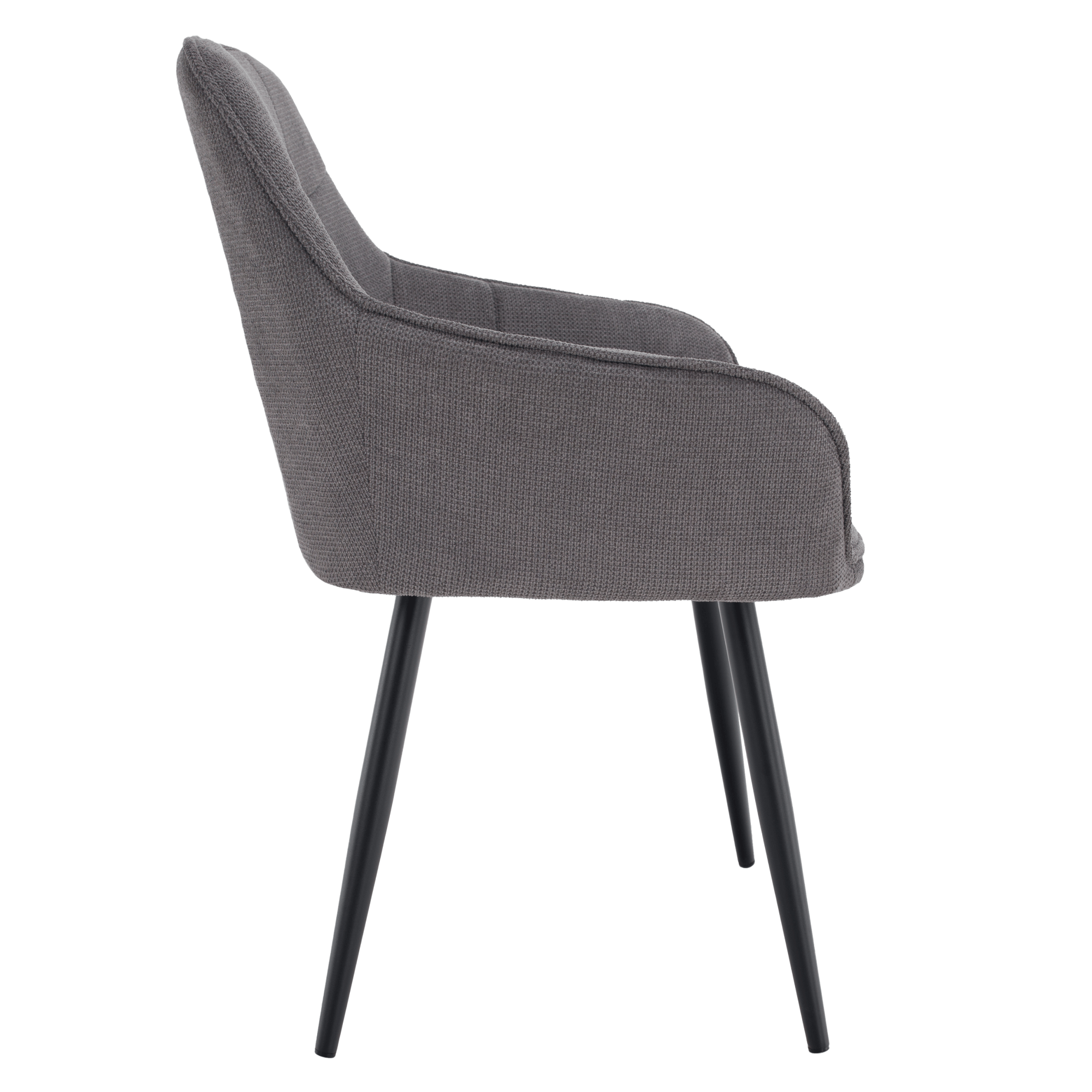 Scaun de design, gri/negru, MARKEN