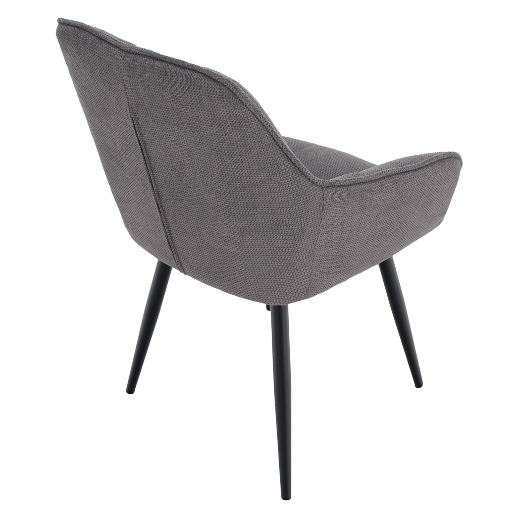 Scaun de design, gri/negru, MARKEN