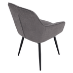 Scaun de design, gri/negru, MARKEN