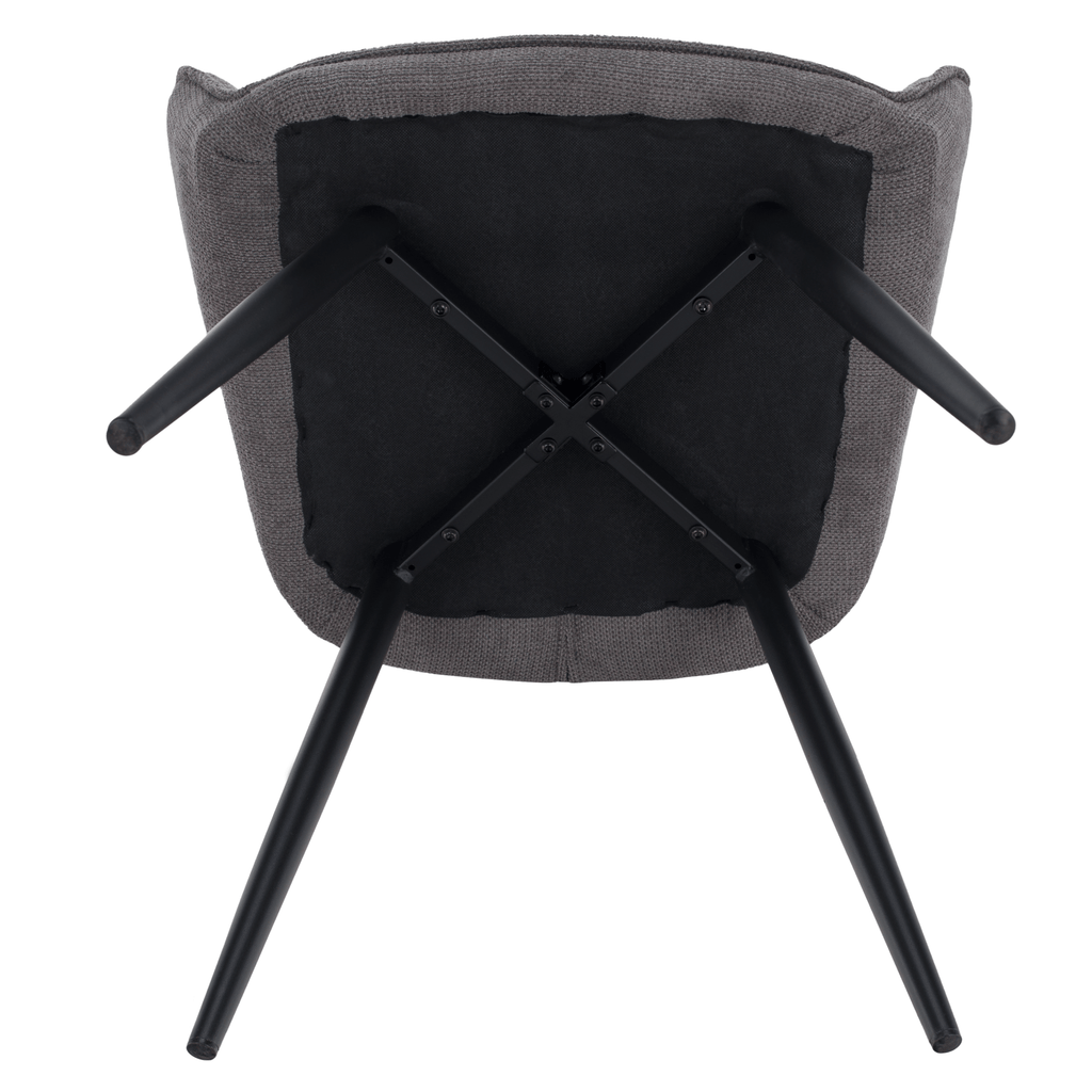 Scaun de design, gri/negru, MARKEN