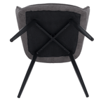 Scaun de design, gri/negru, MARKEN