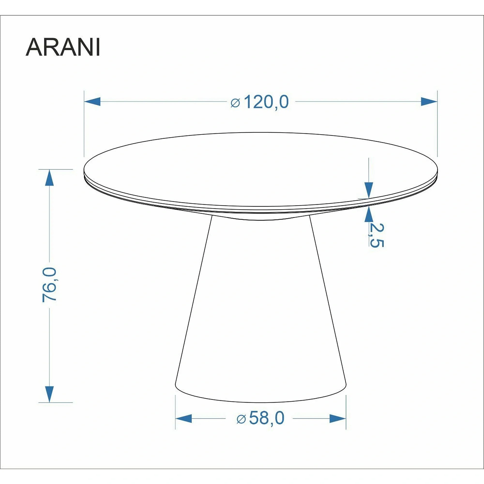 Masa ARANI, bej/nuc