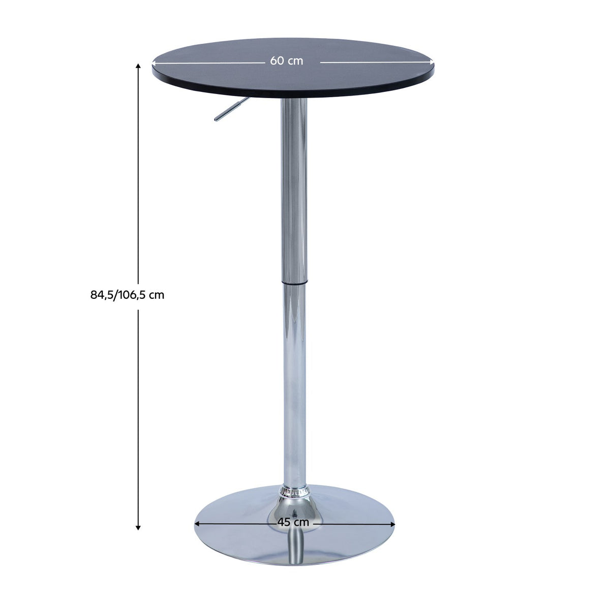 Masă bar Brany 3 – schiță cu dimensiuni
