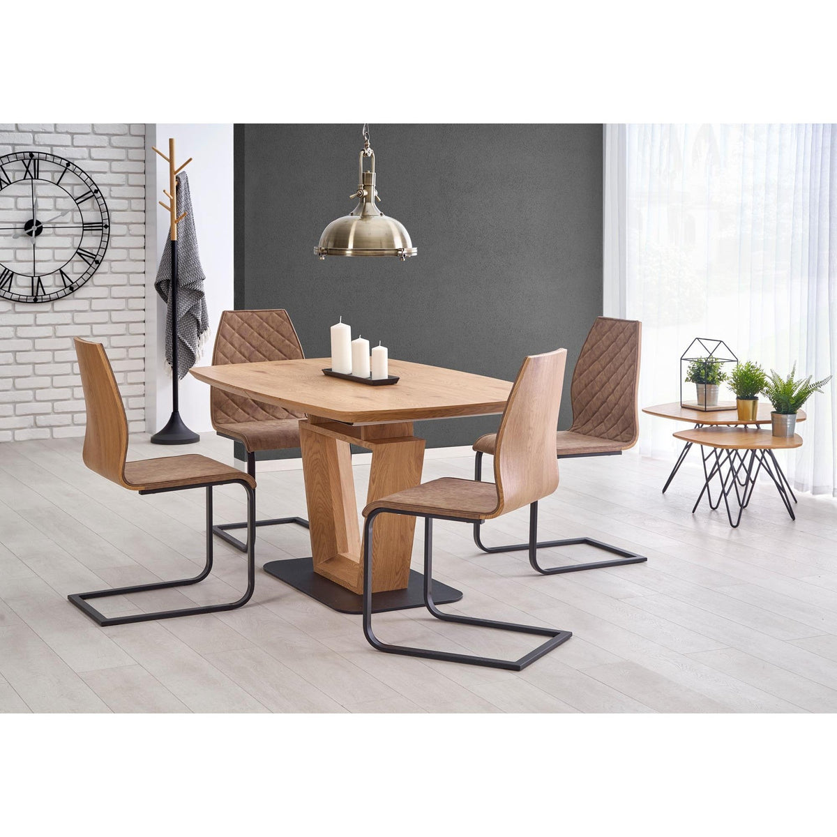 Masă dining Blacky în bucătărie și în sufragerie, imaginea 2