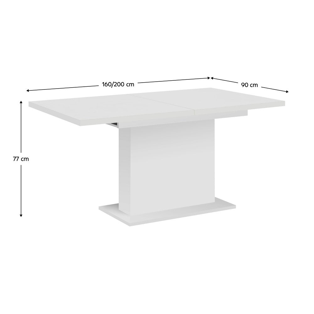 Masă dining Boba – schiță cu dimensiuni