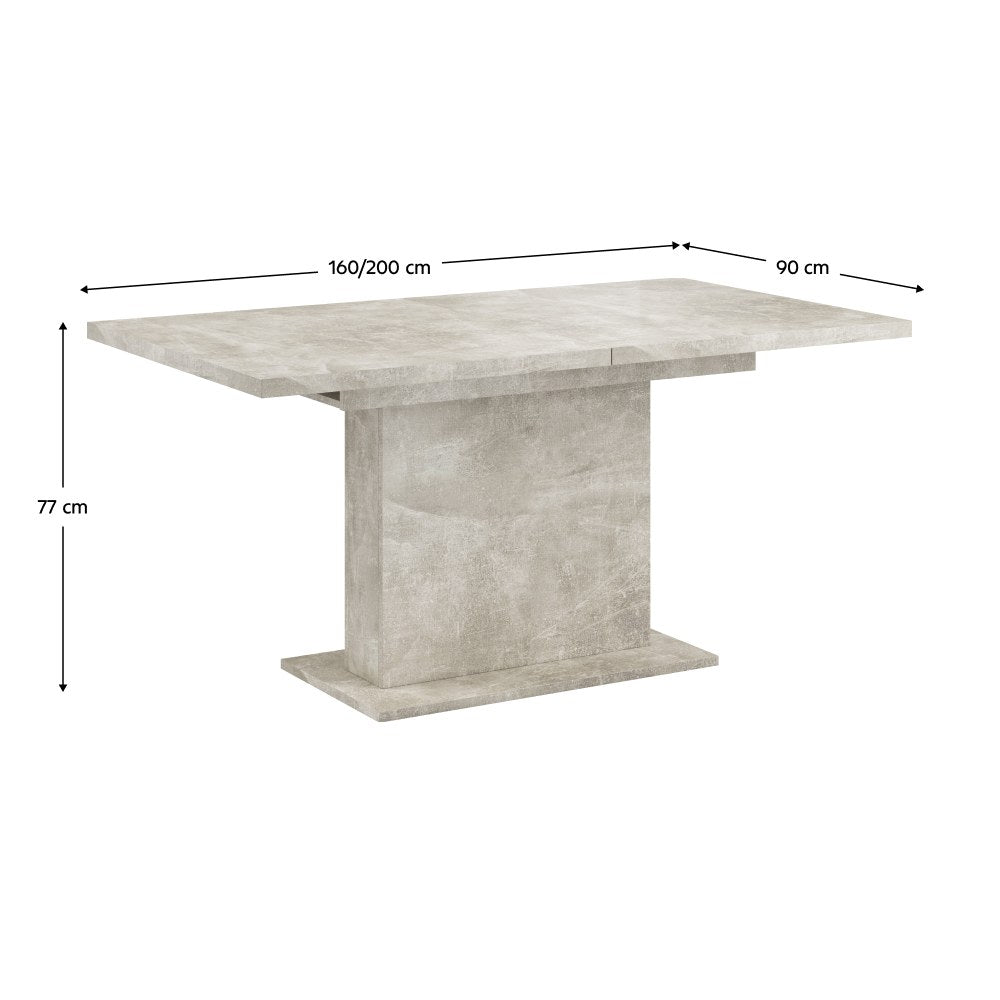 Masă dining Boba – schiță cu dimensiuni