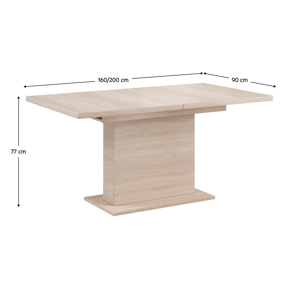 Masă dining Boba – schiță cu dimensiuni