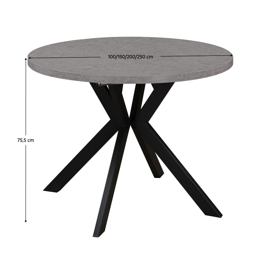 Masă dining Lukos – schiță cu dimensiuni