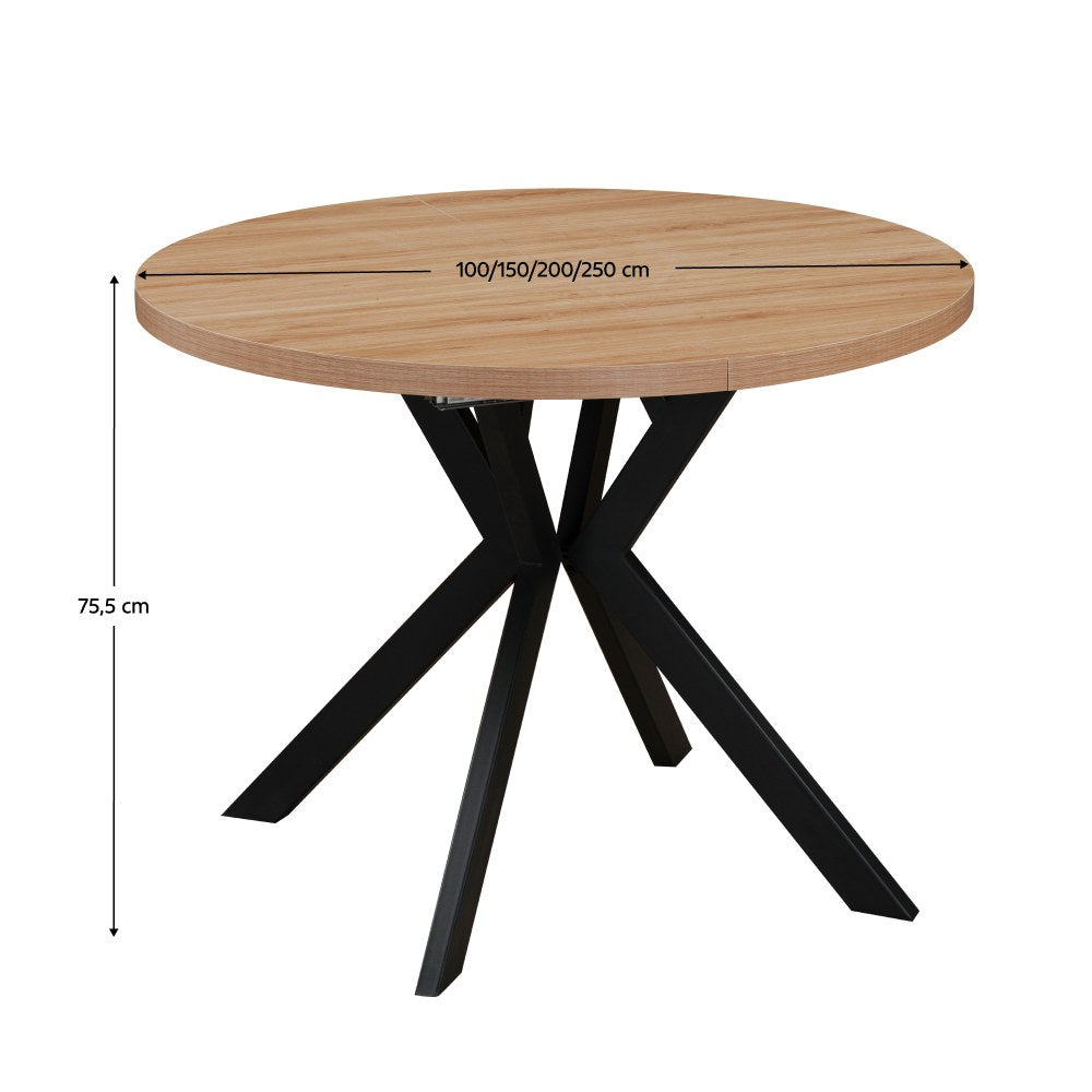 Masă dining Lukos – schiță cu dimensiuni