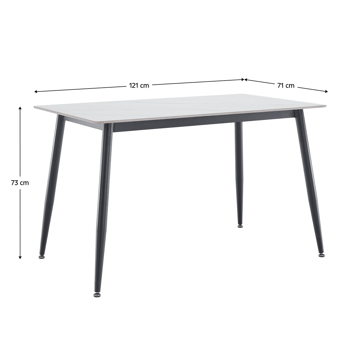 Masă dining Florenc – schiță cu dimensiuni