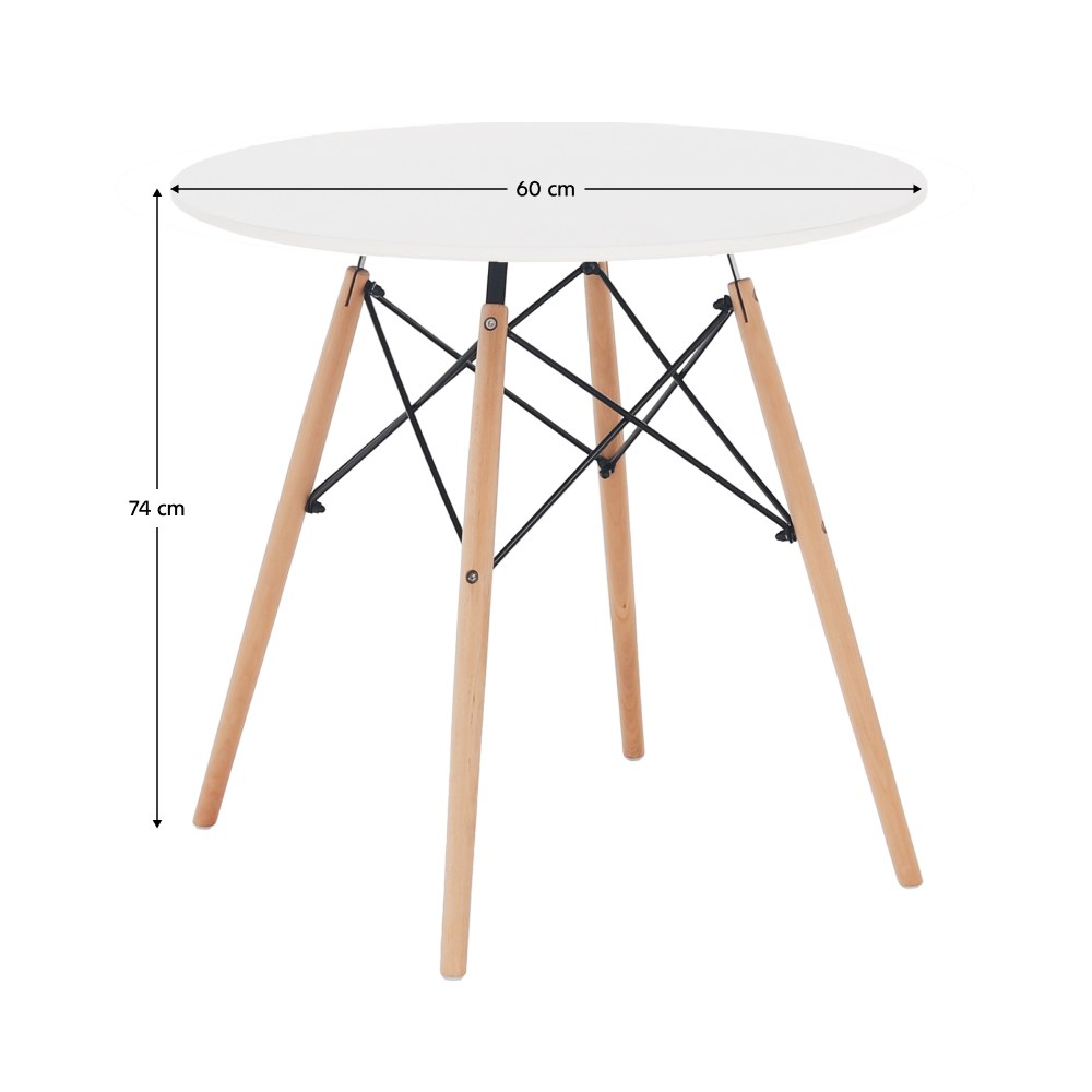 Masă dining Gamin 60 – schiță cu dimensiuni