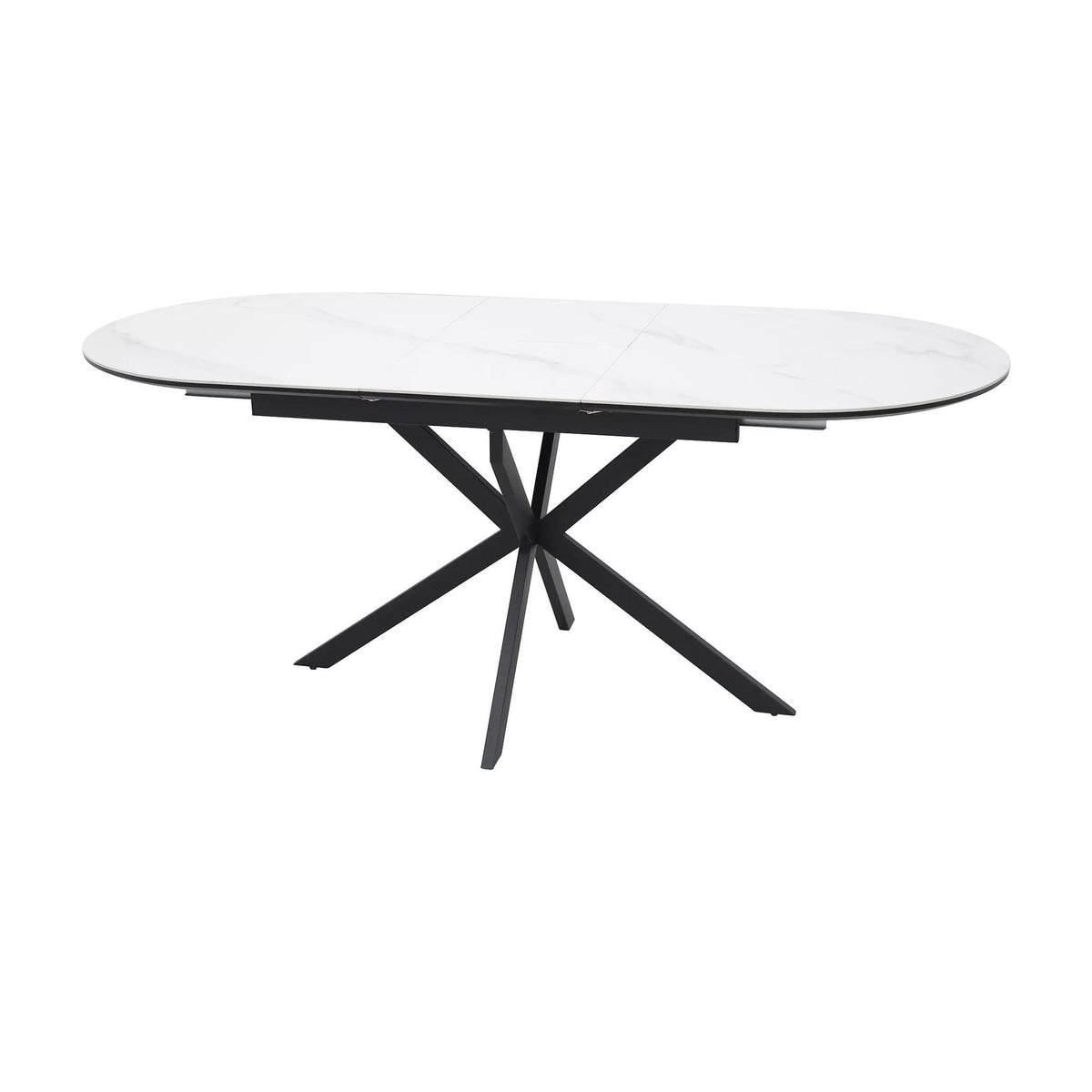 Masă dining Gaston, alb, vedere din față