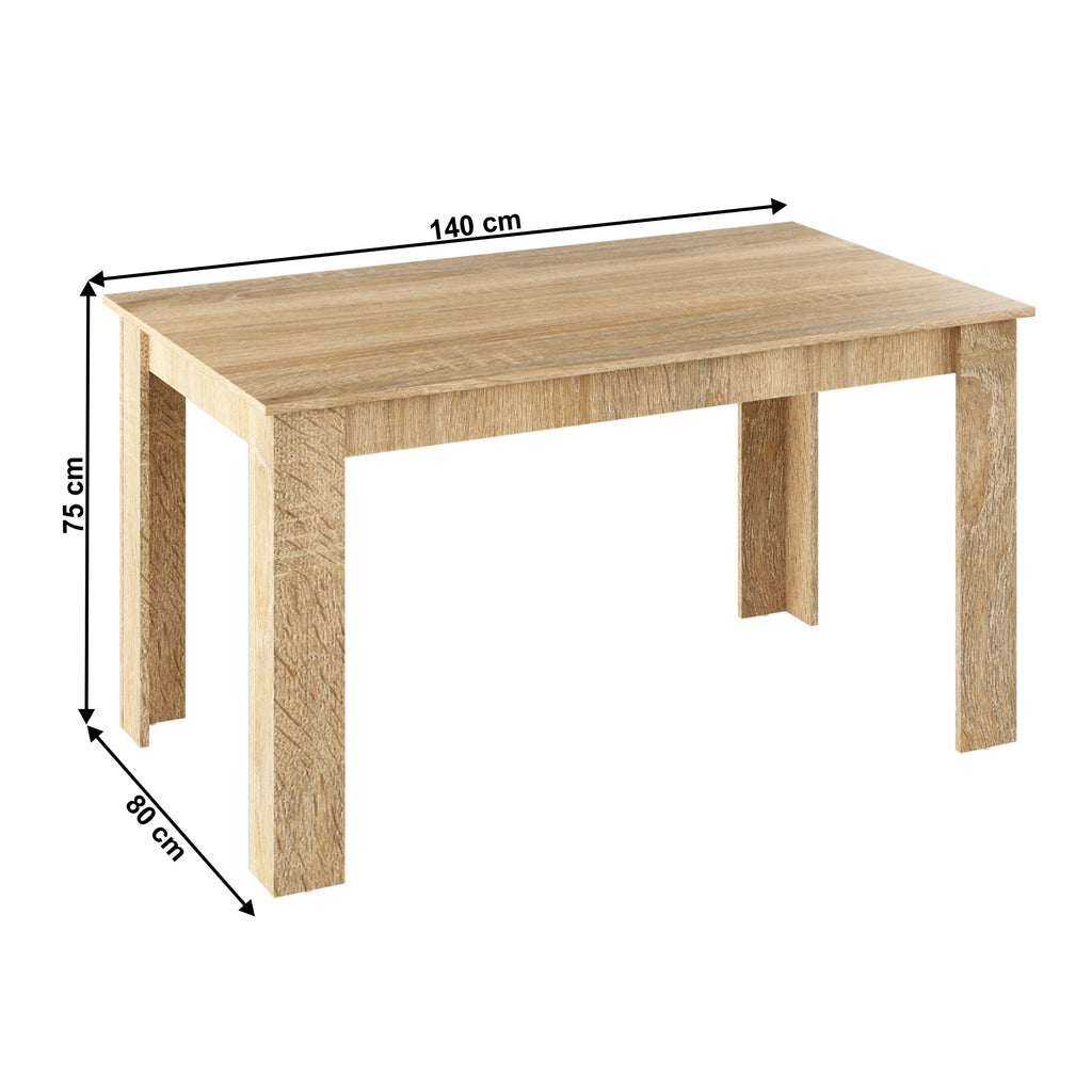 Masă dining General – schiță cu dimensiuni