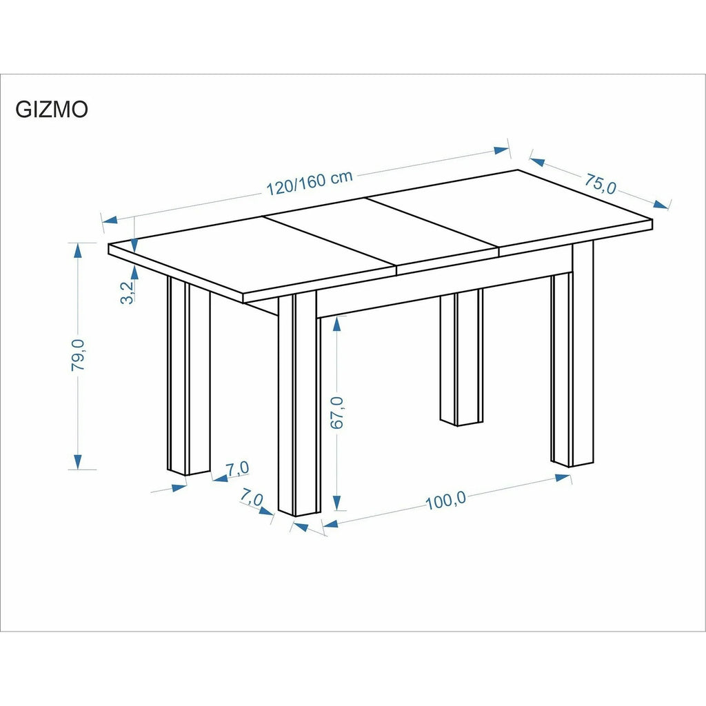 Masă dining Gizmo, detaliu