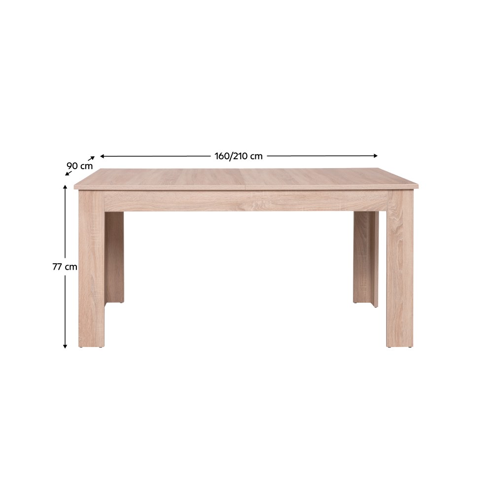 Masă dining Grand – schiță cu dimensiuni