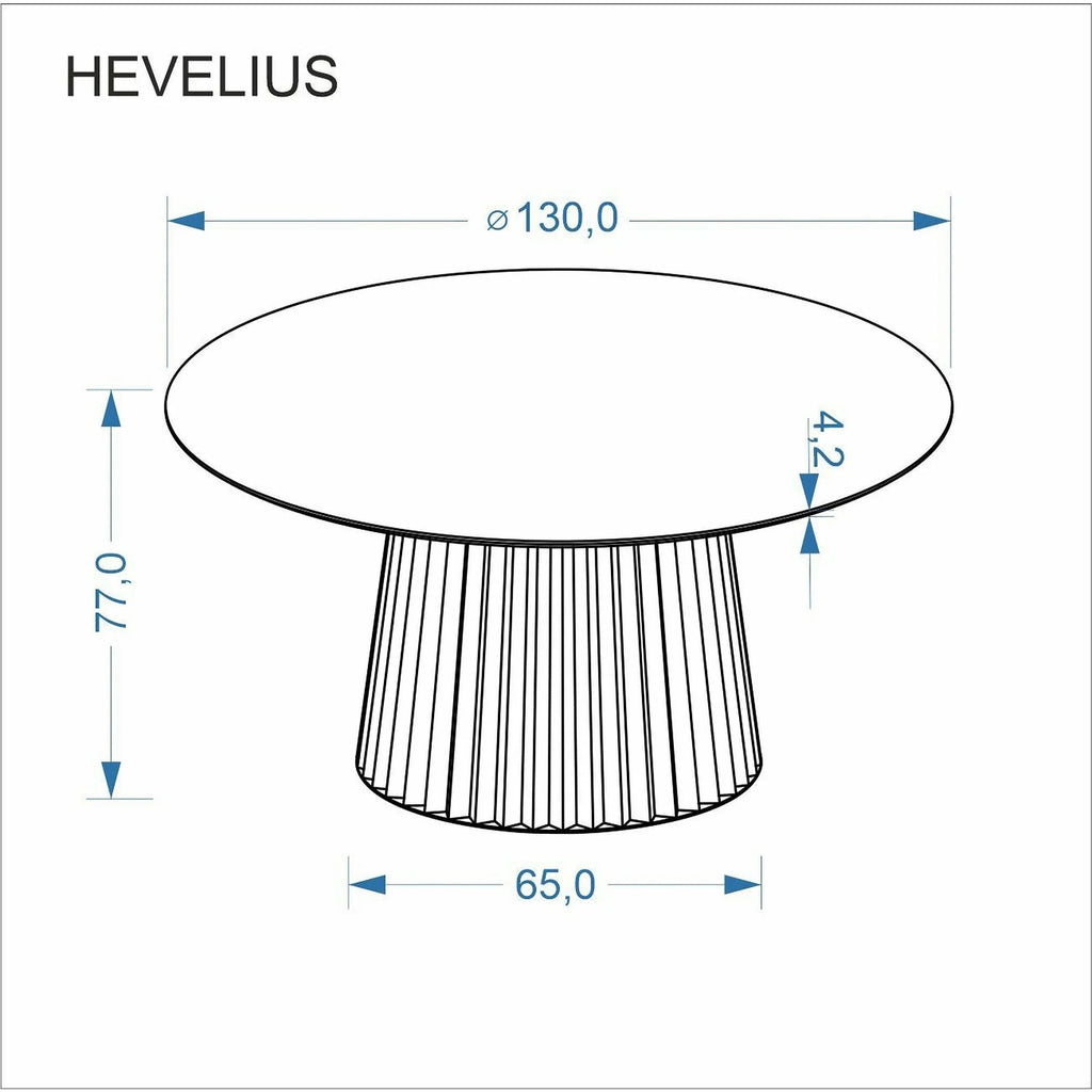 Masă dining Hevelius, detaliu