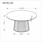 Masă dining Hevelius, detaliu