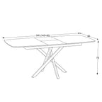 Masă dining Lisa – schiță cu dimensiuni