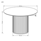 Masă dining Lopez – schiță cu dimensiuni