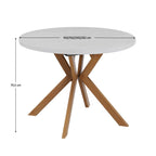 Masă dining Lukos – schiță cu dimensiuni