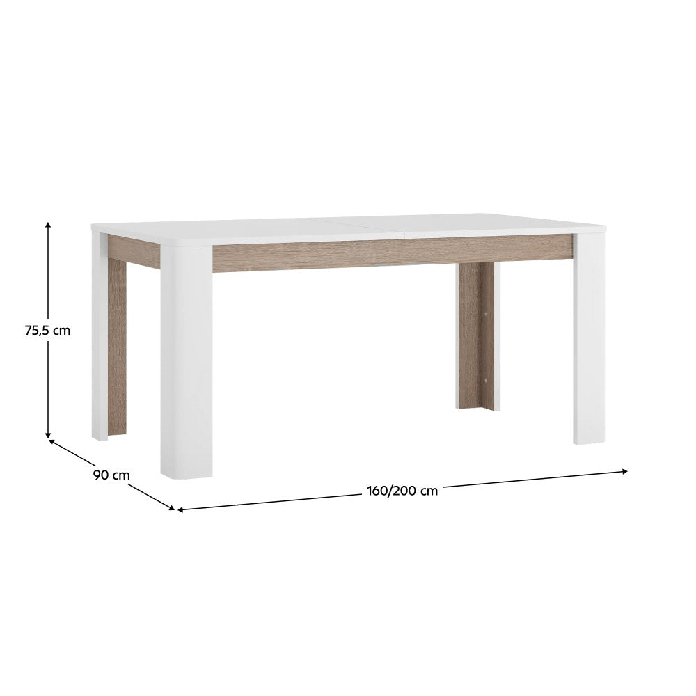 Masă dining Lynatet – schiță cu dimensiuni