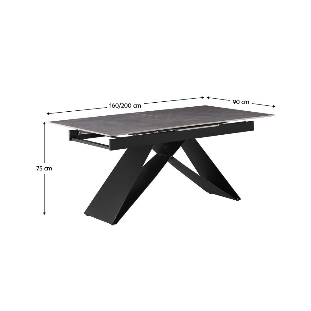 Masă dining Majed – schiță cu dimensiuni