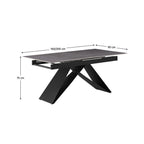 Masă dining Majed – schiță cu dimensiuni