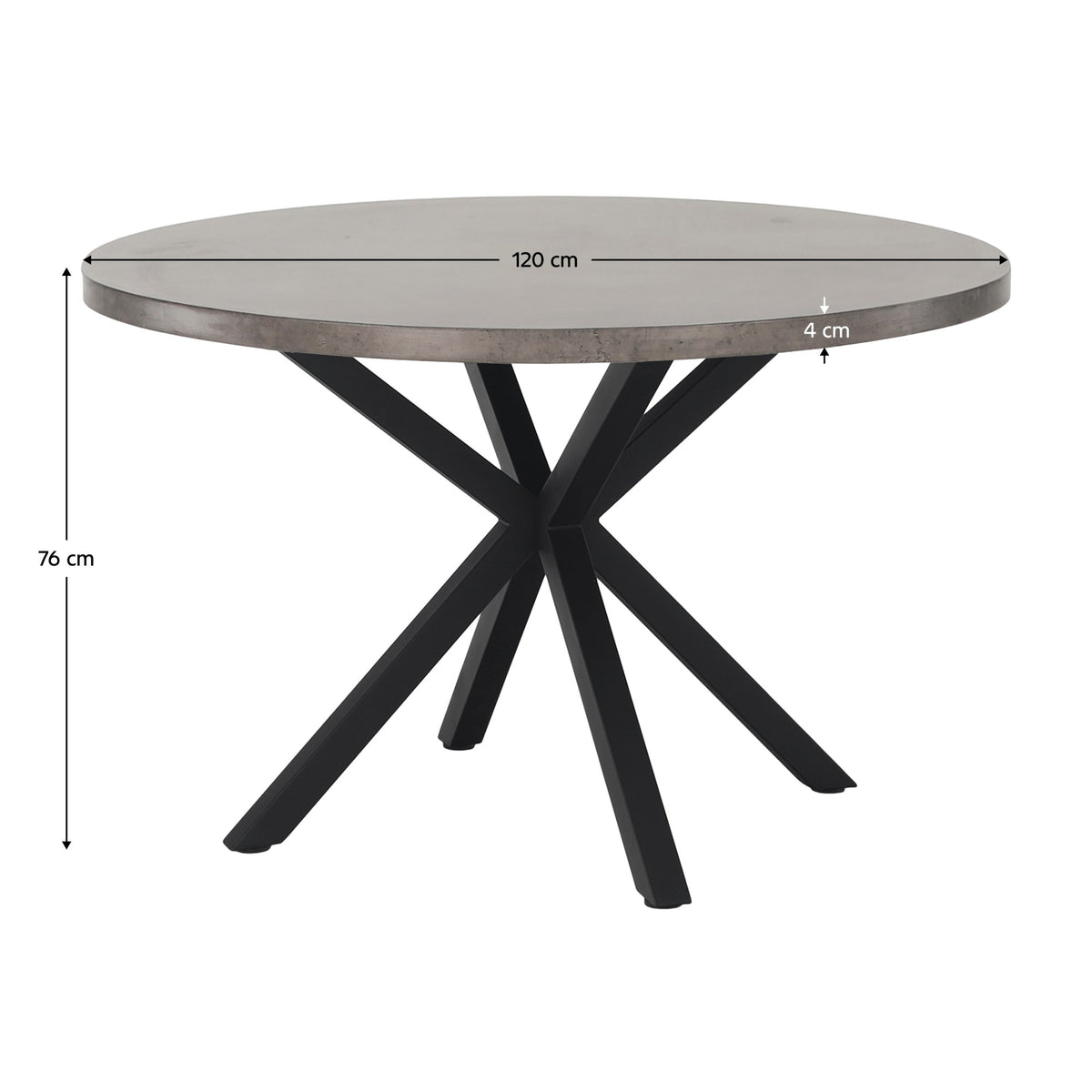 Masă dining Medor – schiță cu dimensiuni