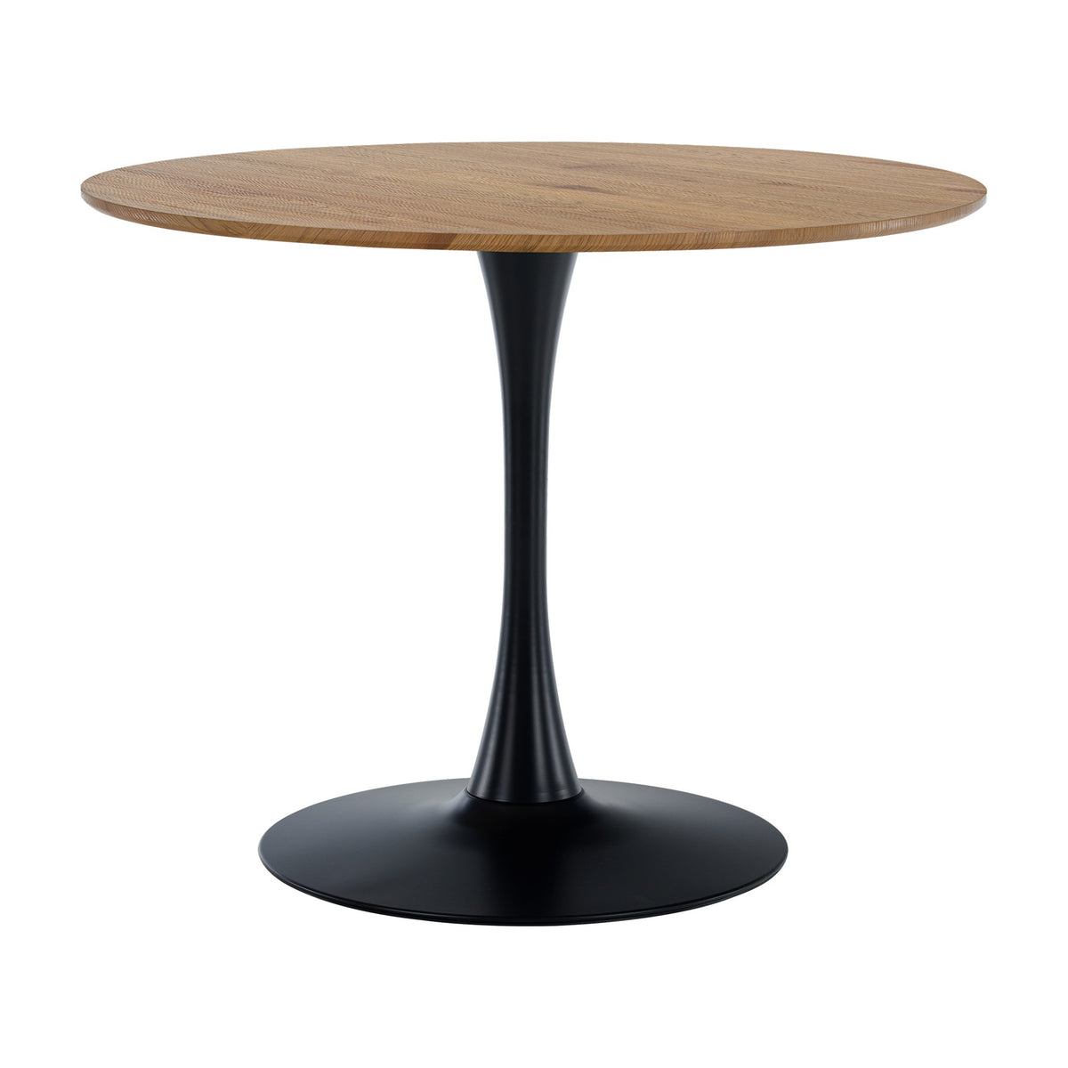 Masă dining Reventon, maro și negru, vedere din față