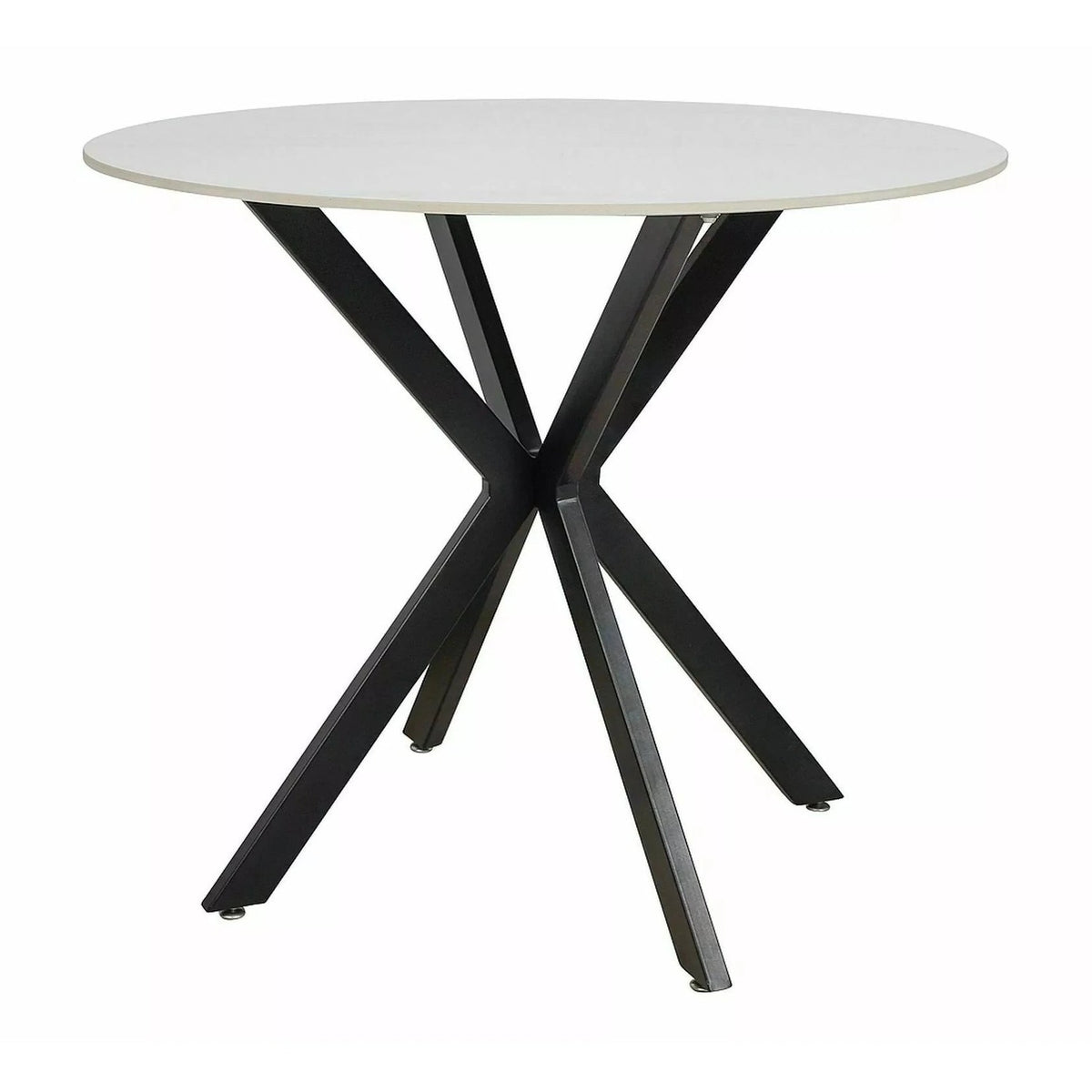 Masă dining Talia, alb și negru, vedere din față