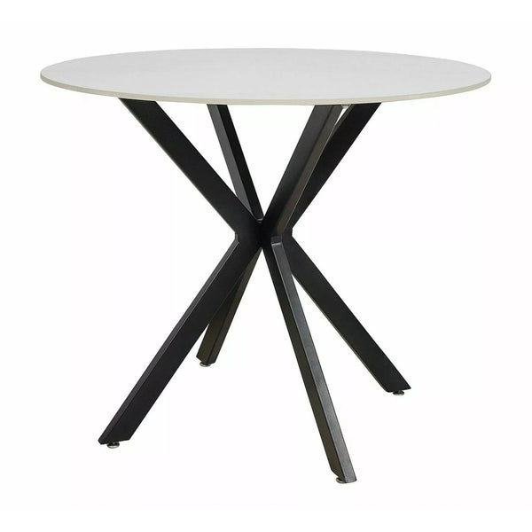Masă dining Talia, alb și negru, vedere din față