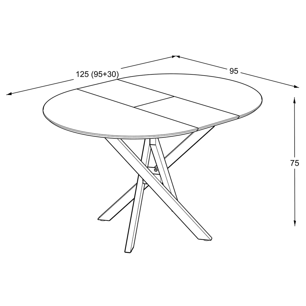 Masă dining Ultra – schiță cu dimensiuni, imaginea 2